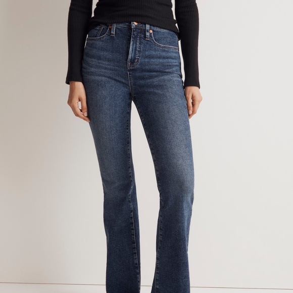 Madewell Skinny Flare High Rise Dark Wash Jeans Size 28 - Picture 1 of 15